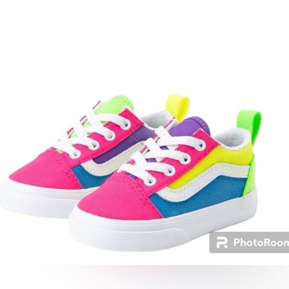 Vans Other - Vans Off The Wall Old Skool Color Block Toddler Sneakers - 5-Excellent Condition
